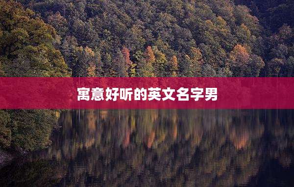 寓意好听的英文名字男