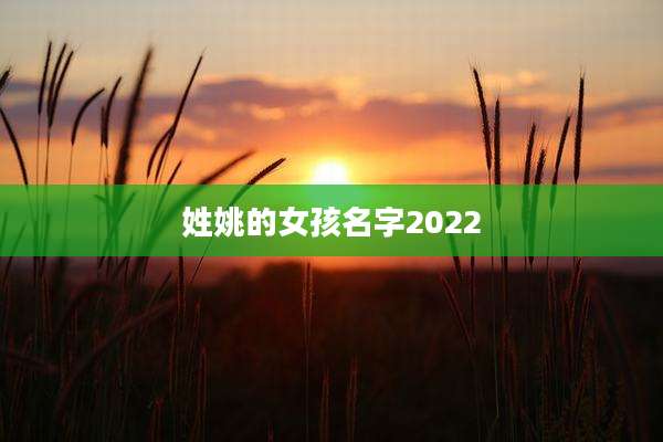 姓姚的女孩名字2022