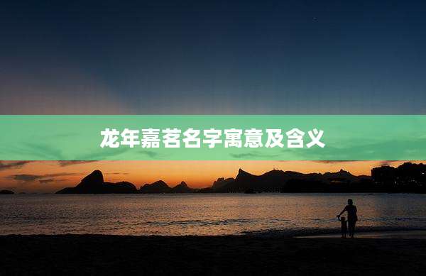 龙年嘉茗名字寓意及含义