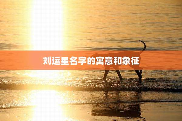 刘运星名字的寓意和象征