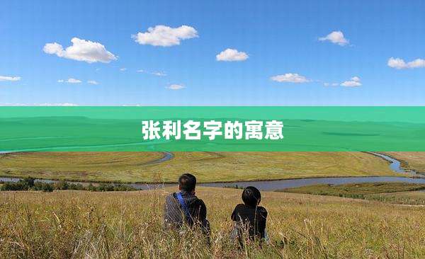 张利名字的寓意
