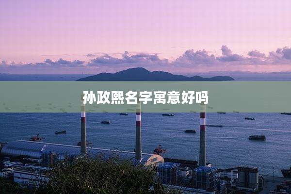 孙政熙名字寓意好吗