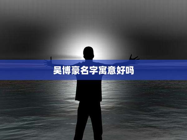 吴博豪名字寓意好吗