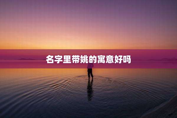 名字里带姚的寓意好吗