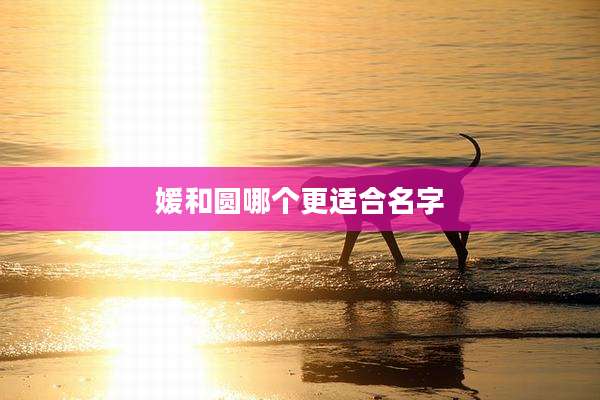 媛和圆哪个更适合名字