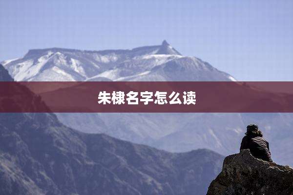 朱棣名字怎么读