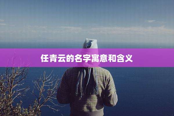 任青云的名字寓意和含义