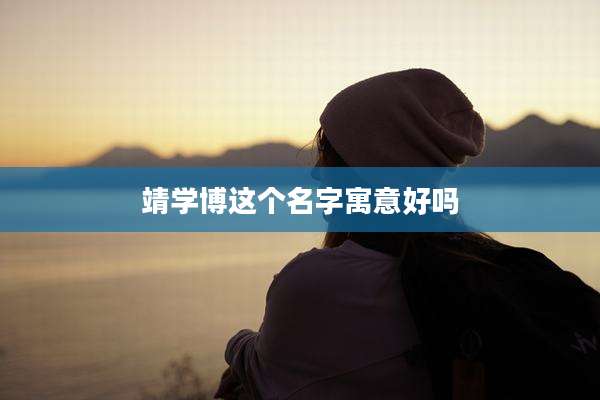 靖学博这个名字寓意好吗