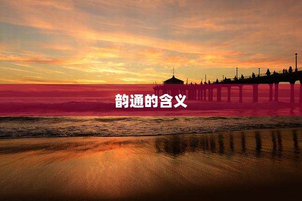 韵通的含义