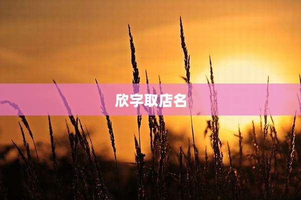 欣字取店名