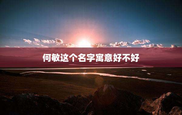 何敏这个名字寓意好不好