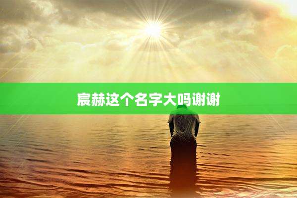 宸赫这个名字大吗谢谢