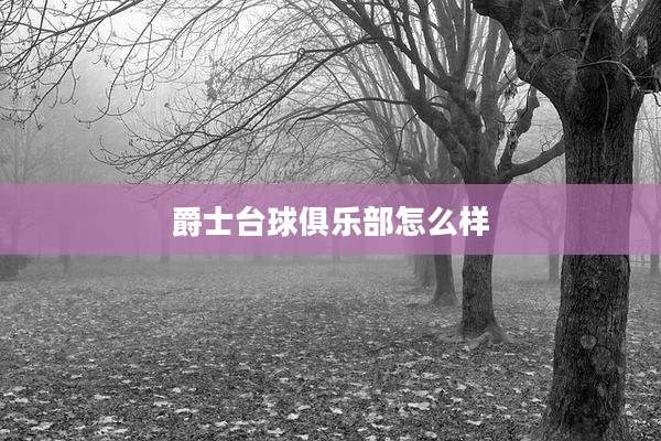 爵士台球俱乐部怎么样