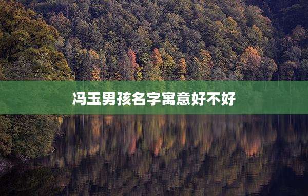 冯玉男孩名字寓意好不好