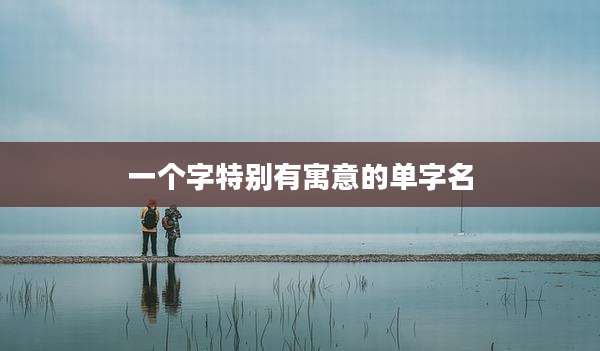 一个字特别有寓意的单字名