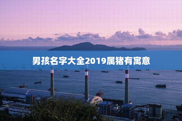 男孩名字大全2019属猪有寓意
