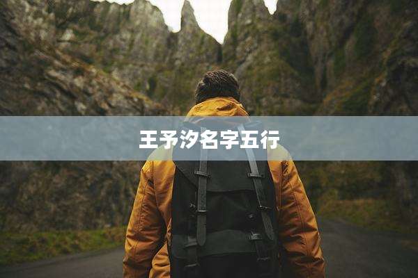 王予汐名字五行