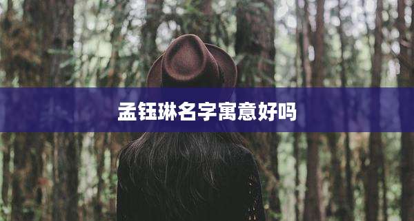 孟钰琳名字寓意好吗