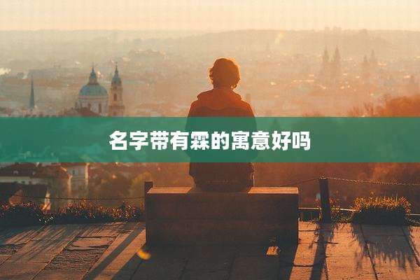 名字带有霖的寓意好吗