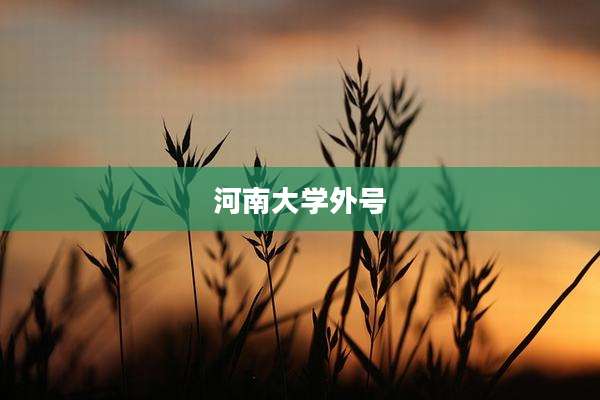 河南大学外号