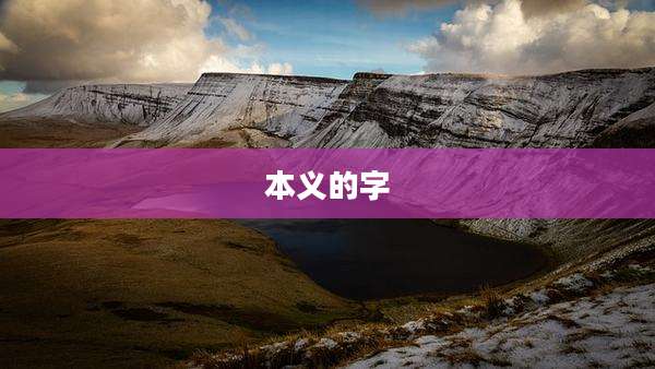 本义的字