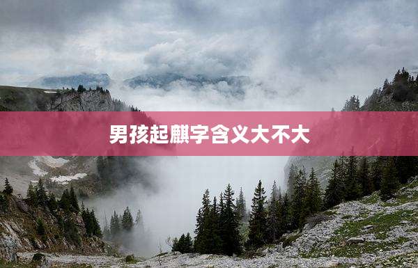 男孩起麒字含义大不大