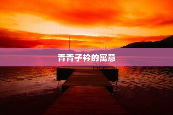 青青子衿的寓意