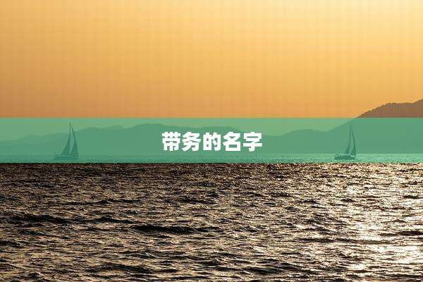带务的名字