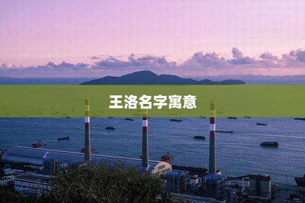 王洛名字寓意
