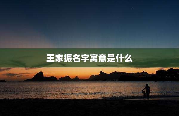 王家振名字寓意是什么
