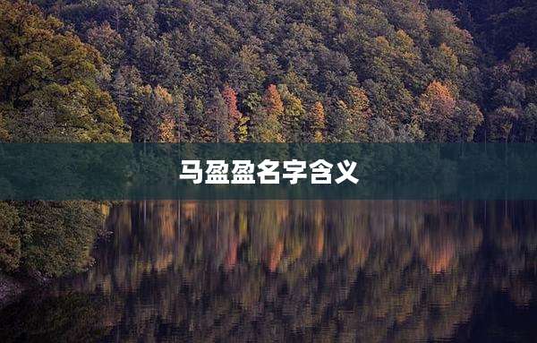 马盈盈名字含义