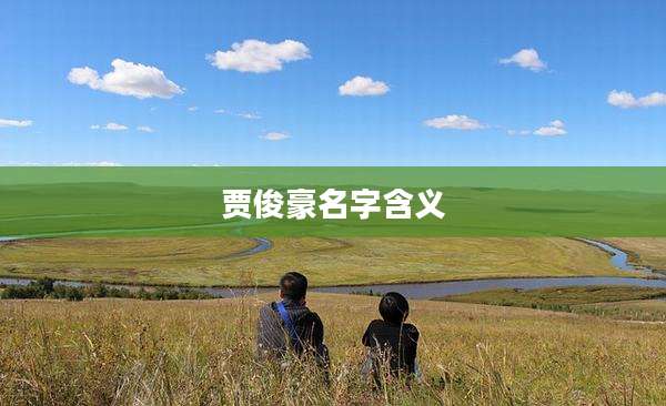 贾俊豪名字含义