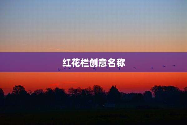 红花栏创意名称