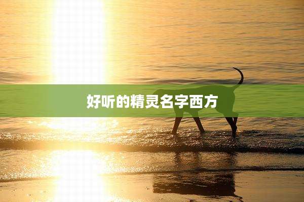 好听的精灵名字西方