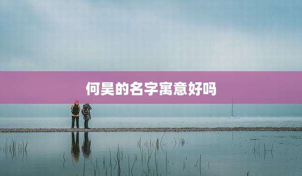 何昊的名字寓意好吗