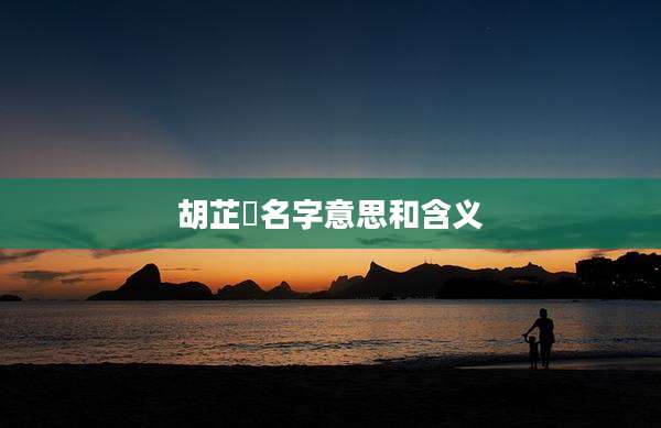 胡芷玥名字意思和含义