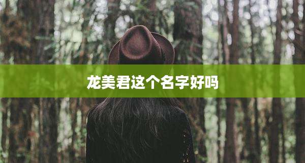 龙美君这个名字好吗