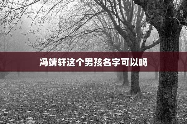 冯靖轩这个男孩名字可以吗