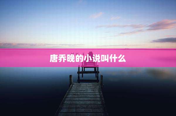 唐乔晚的小说叫什么