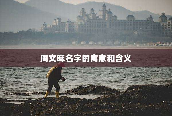 周文晖名字的寓意和含义