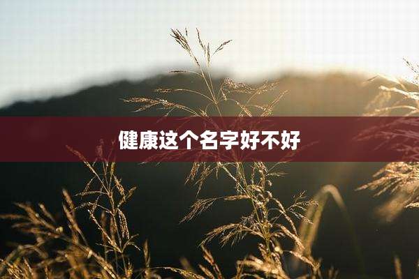 健康这个名字好不好