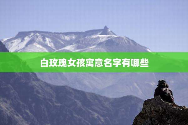 白玫瑰女孩寓意名字有哪些