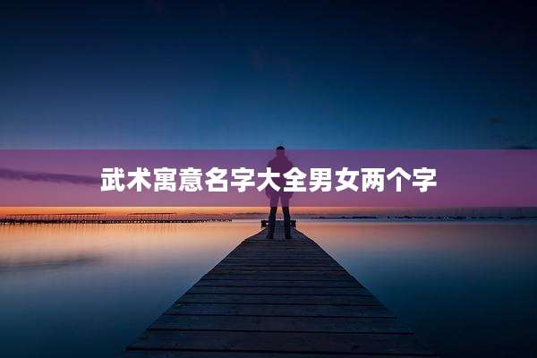 武术寓意名字大全男女两个字