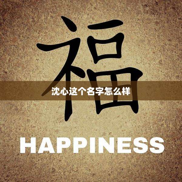 沈心这个名字怎么样