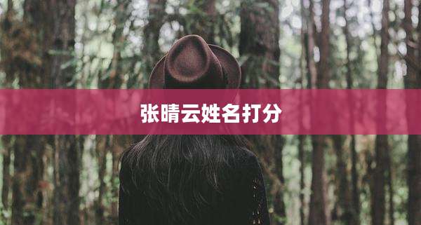张晴云姓名打分