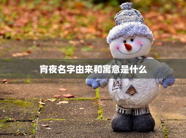 宵夜名字由来和寓意是什么
