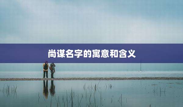尚谋名字的寓意和含义