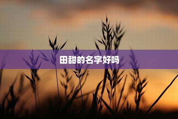 田甜的名字好吗