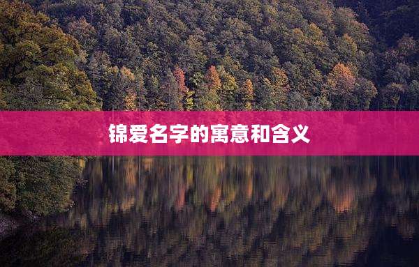 锦爱名字的寓意和含义