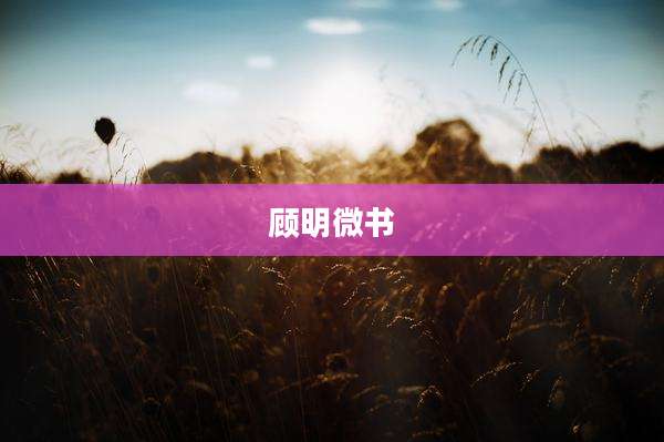 顾明微书